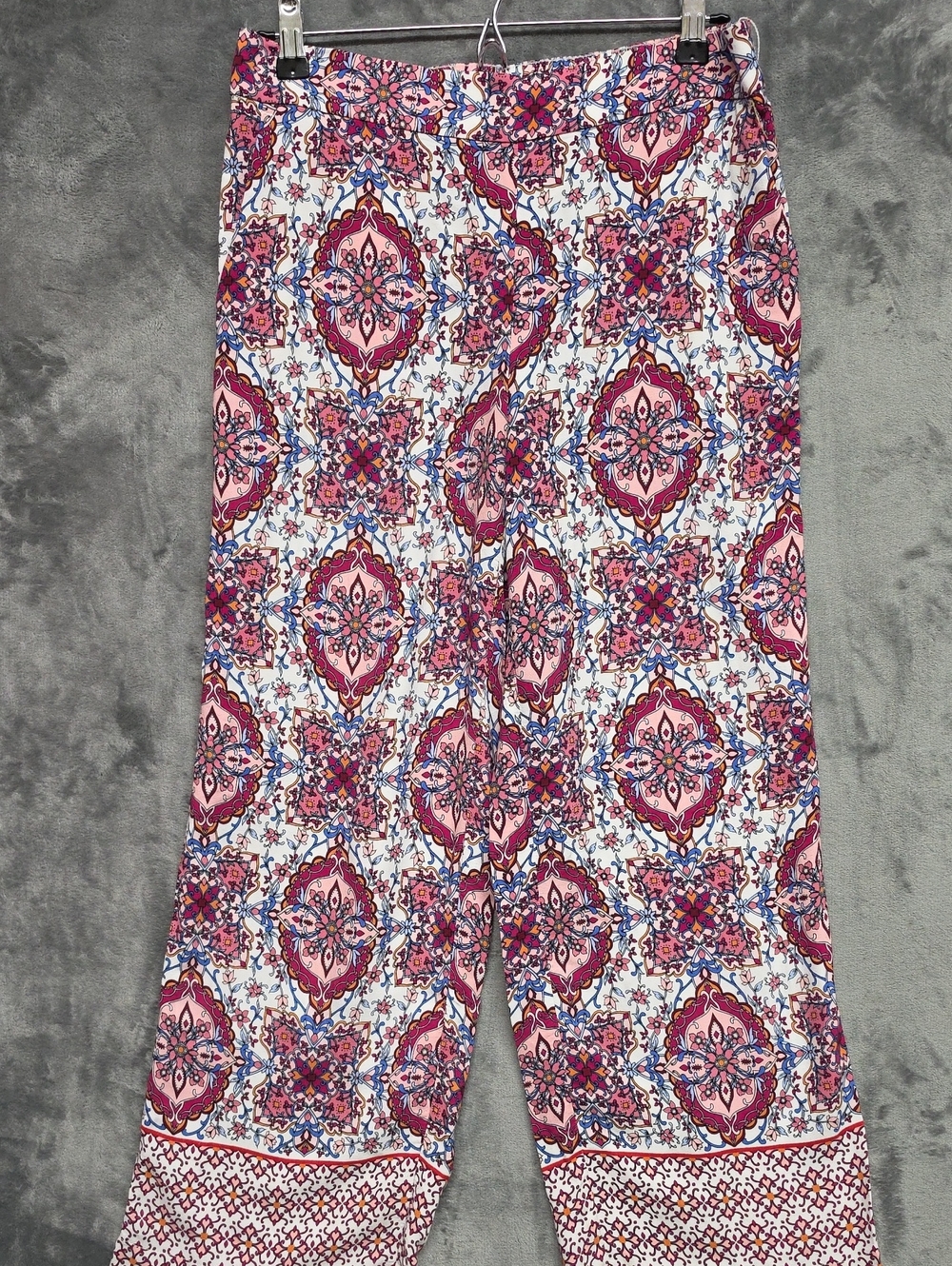 LOFT Pink, Blue & Orange Floral Swirl Pants Sz SM